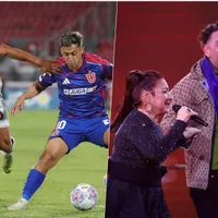 Mientras los hinchas de la U sufrían, un ex presidente gozaba en el Festival