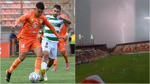 Una tormenta eléctrica se dio en el partido entre Cobreloa y Temuco.