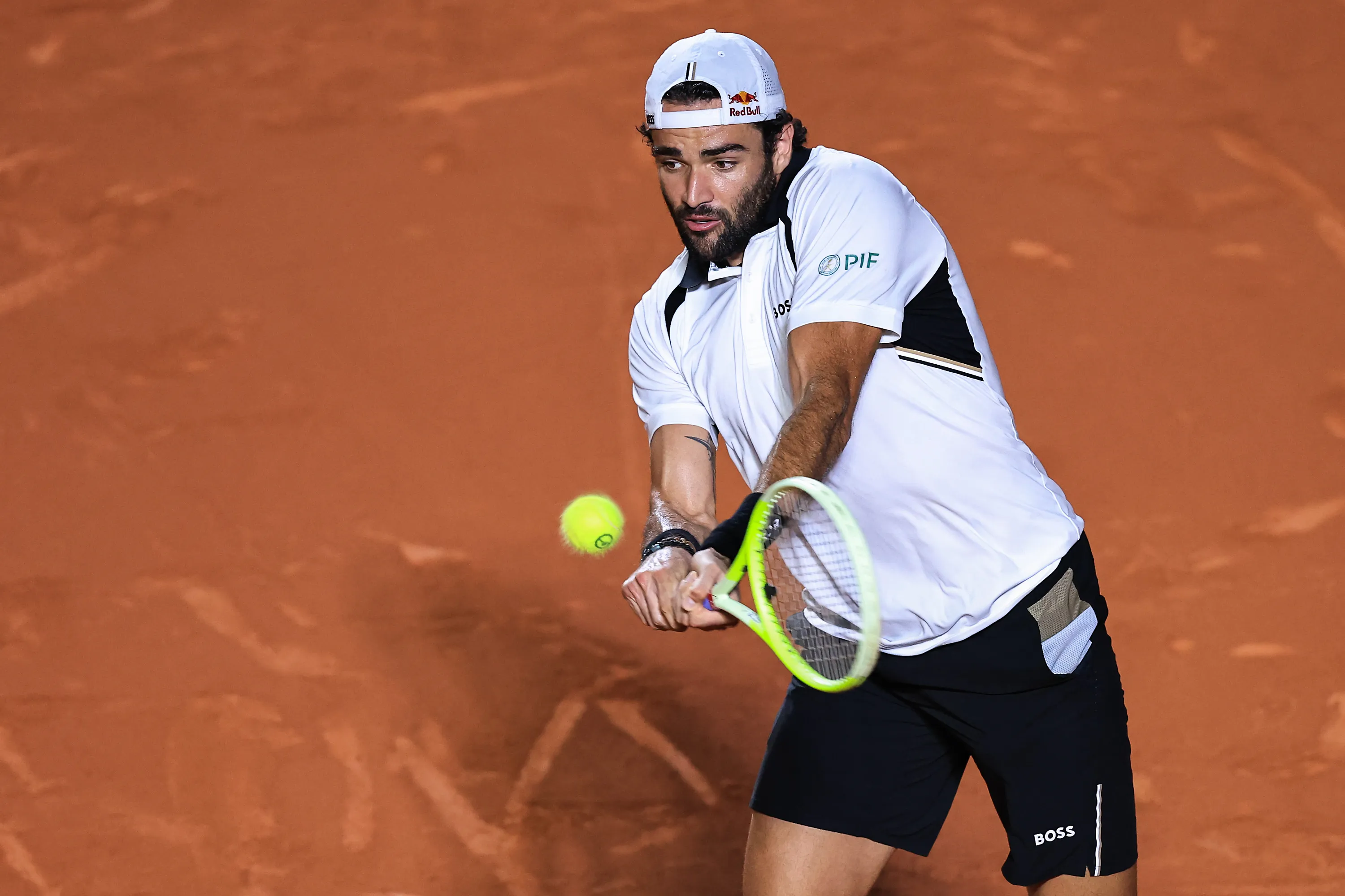 Matteo Berrettini compite en el Chile Open.  (Photo by Buda Mendes/Getty Images)