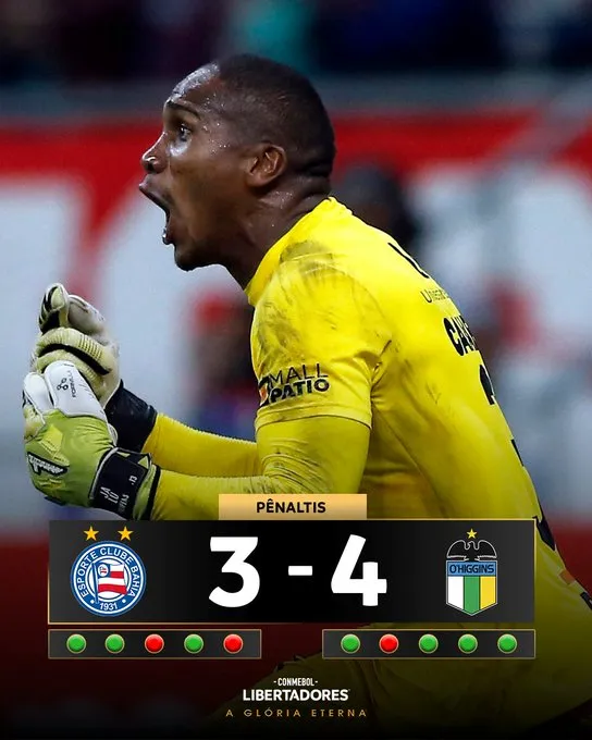 Omar Carabalí fue elegido como la figura del partido entre Bahía y O’Higgins