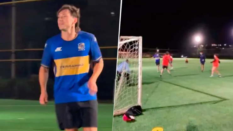 Paulo Londra se lució con camiseta del Everton