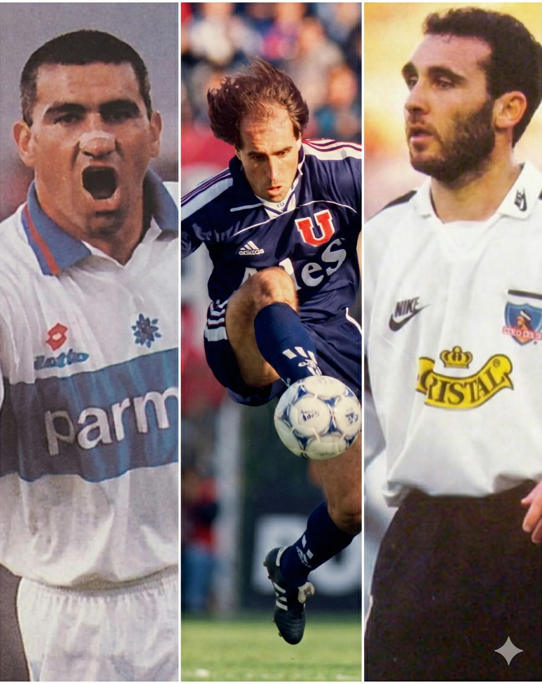 Beto Acosta, Leo Rodríguez y Marcelo Espina fueron parte de las estrellas que brillaron en el fútbol chileno en los 90.