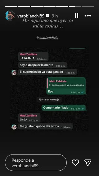 La conversación de Zaldivia con Bianchi.