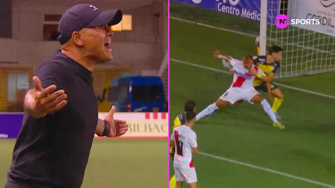 La furia de Chupete por el gol de Curicó.