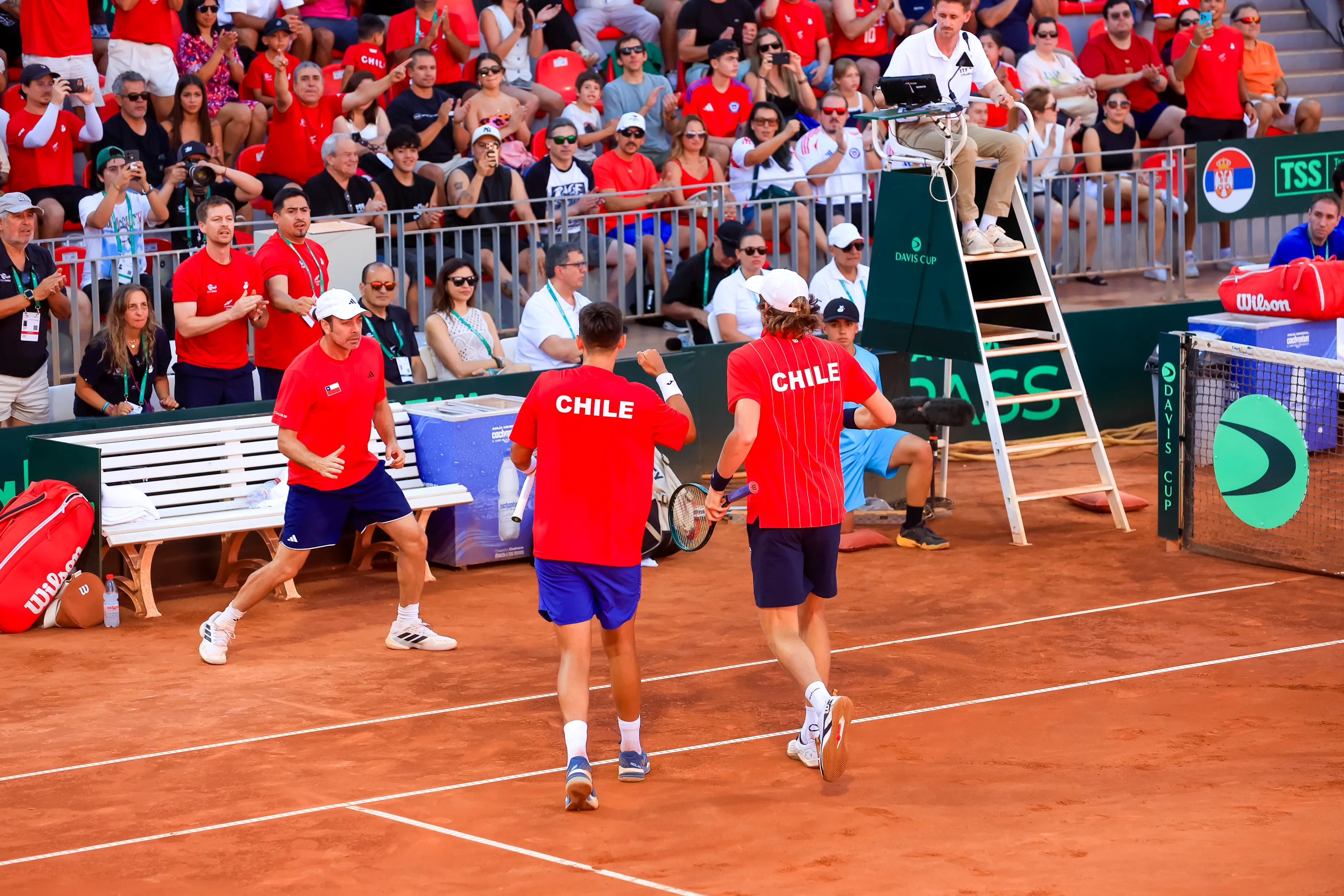 Massú durante la última serie ante Serbia /Photosport
