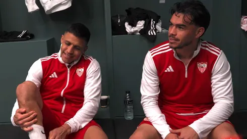 Alexis Sánchez fue uno de los que más festejó el empate del Sevilla con Betis.