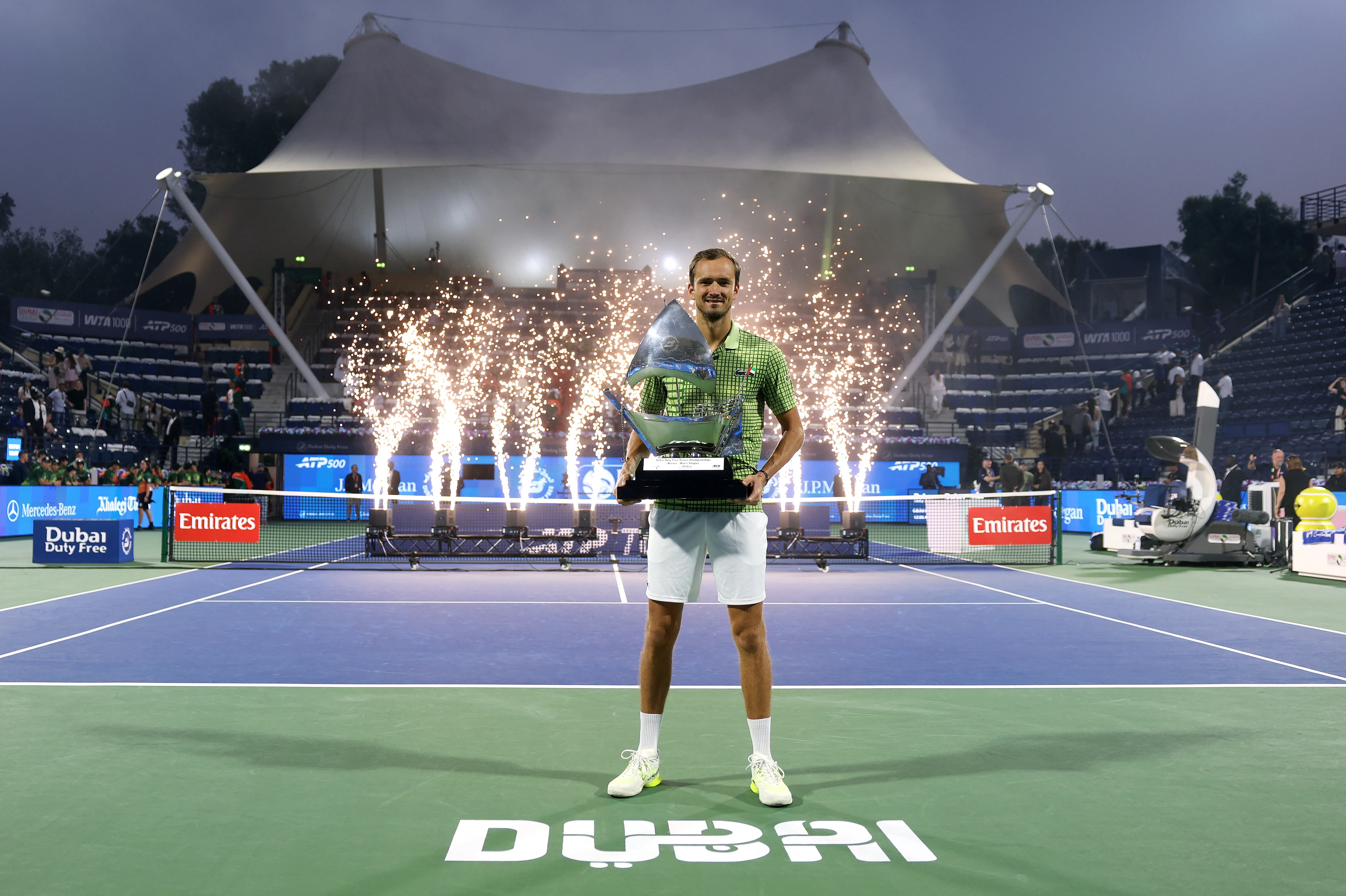 Daniil Medvedev, campeón en Dubai, tuvo que escapar de Emiratos Árabes Unidos por tierra | Getty Images