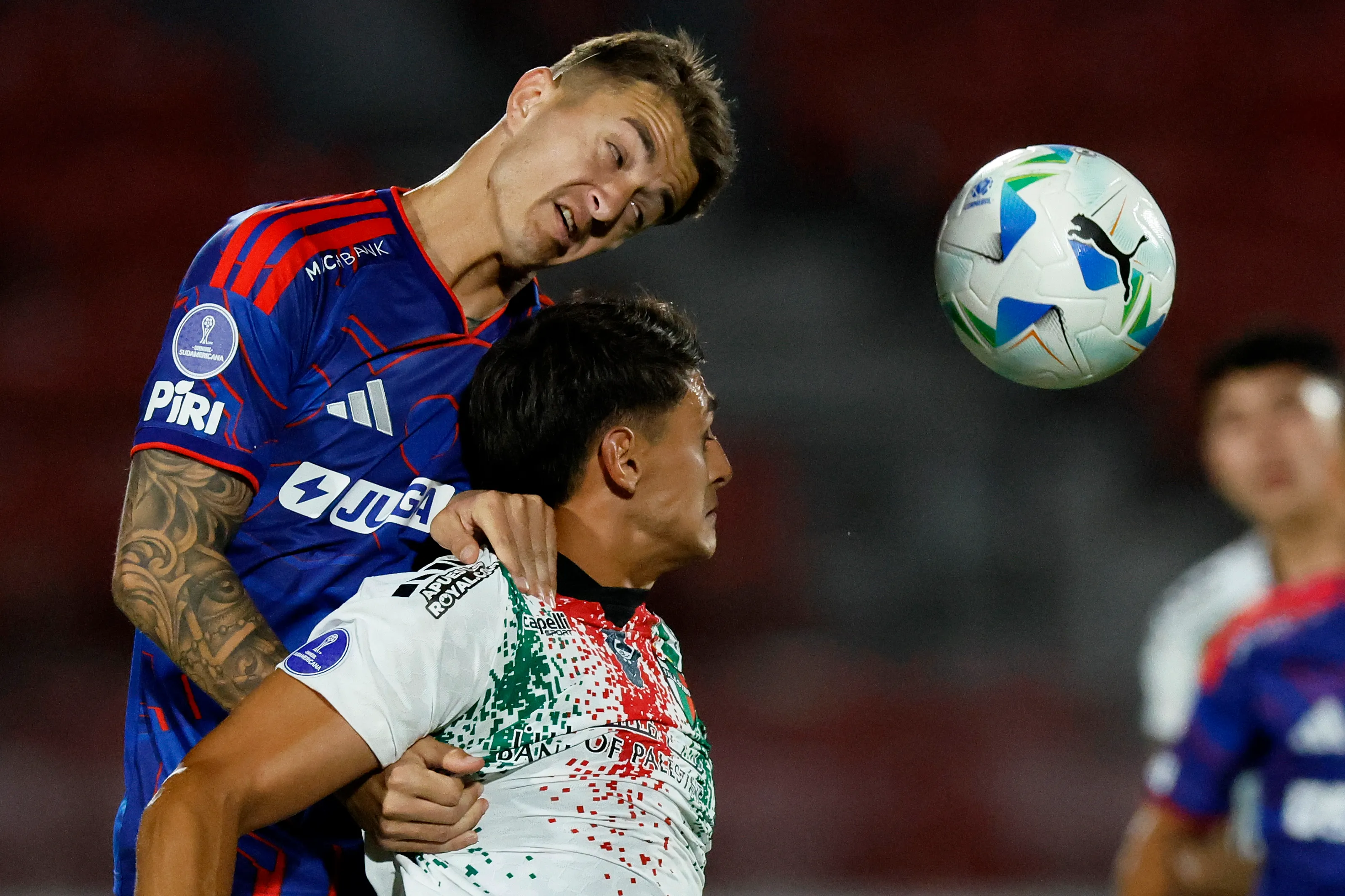 Franco Calderón tuvo un bajo cometido en la derrota de Universidad de Chile ante Palestino. | Foto: Photosport.