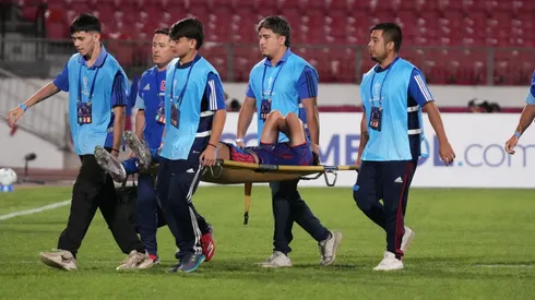 Bianneider Tamayo salió lesionado en la U ante Palestino.
