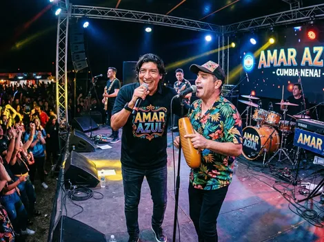 Zamorano cantó con Amar Azul con la frase de "Yo tomo vino y cerveza..."
