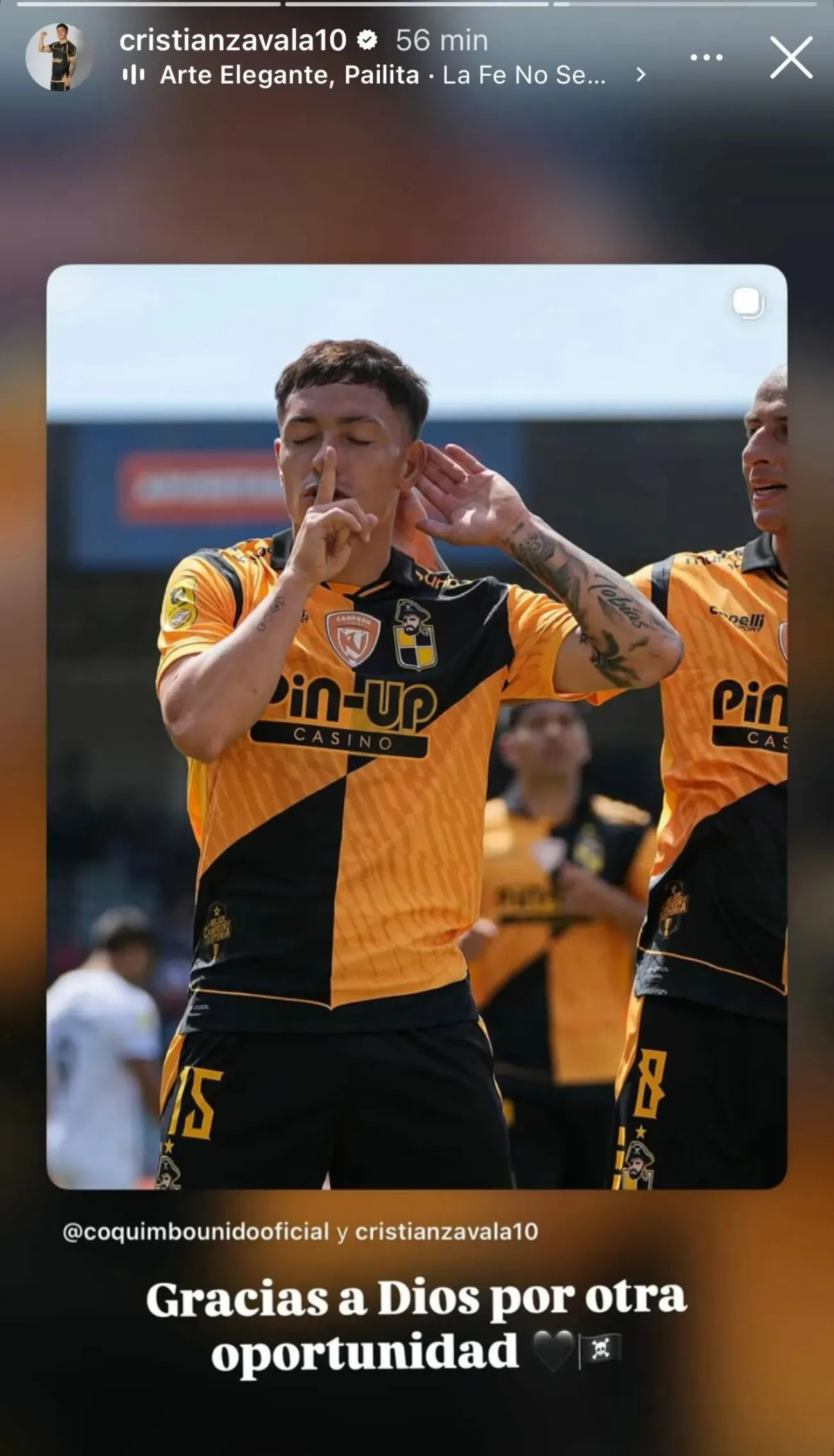 El mensaje de Cristián Zavala.