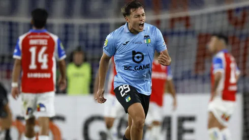 Así festejó Bastián Yáñez ante la Católica. 
