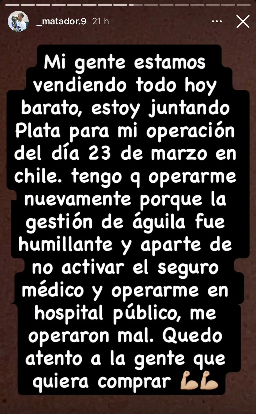 El delantero realizó su denuncia a través de redes sociales. (Foto: Captura.)