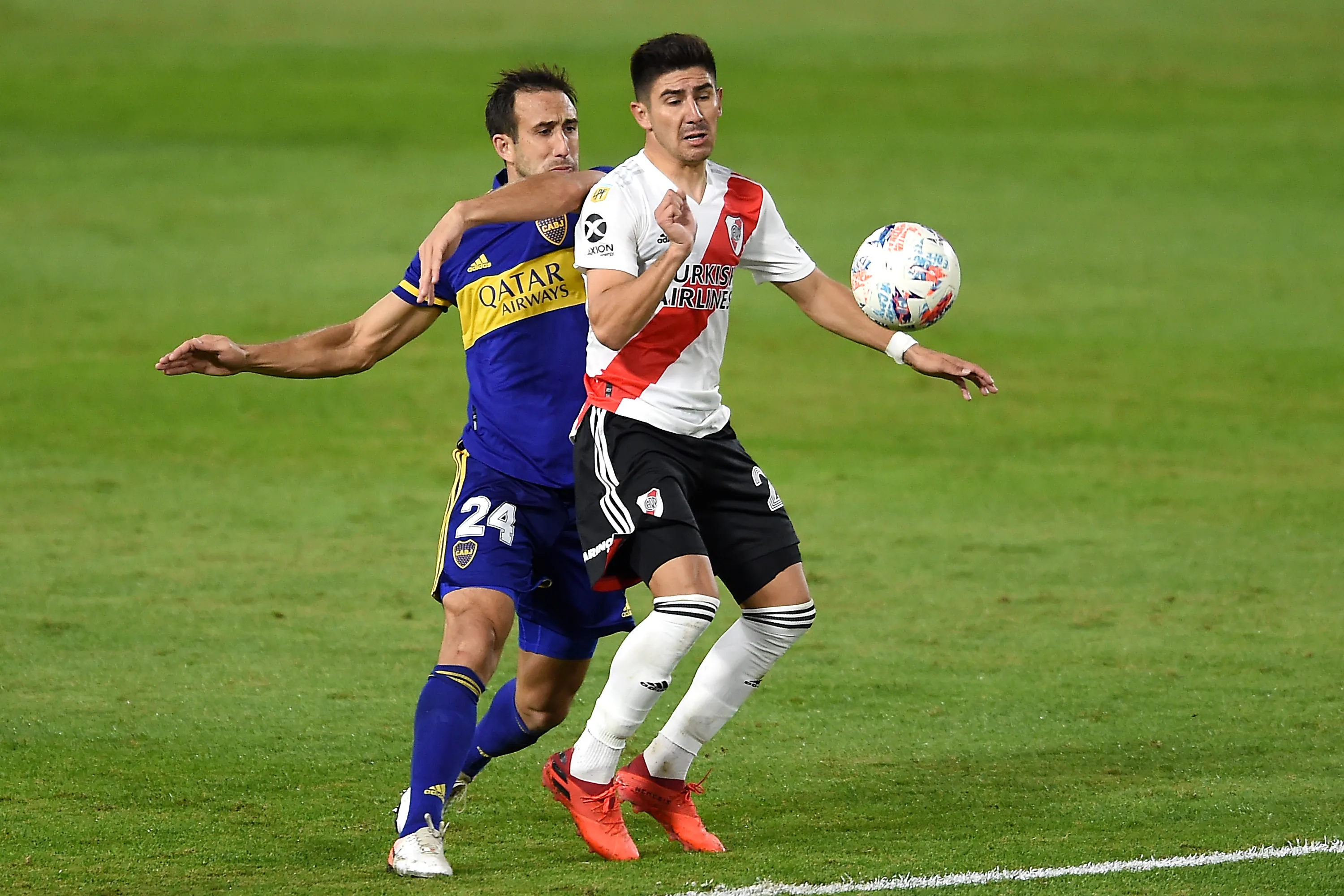 15 partidos disputó Agustín Fontana en River y no logró marcar goles. (Foto: Marcelo Endelli/Getty Images)