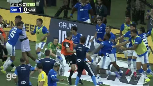 Violenta batalla campal en Cruzeiro vs Atlético Mineiro