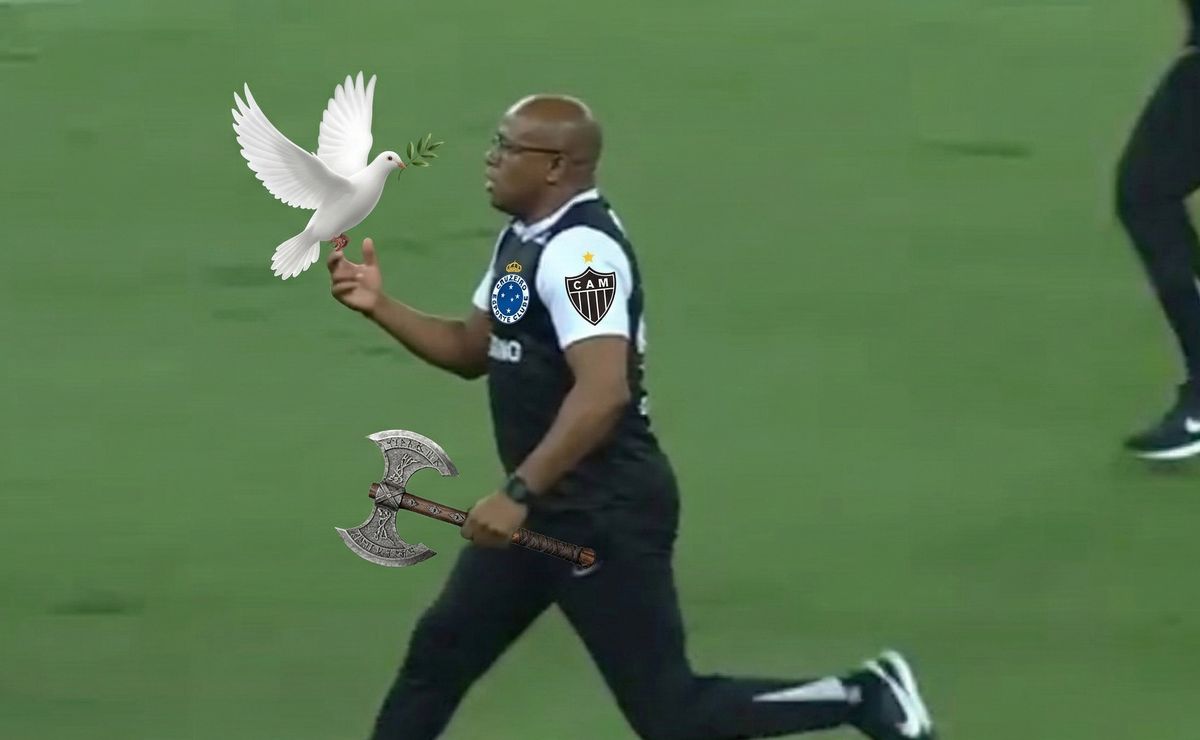 Da la vuelta al mundo en pelea Cruzeiro-Atlético Mineiro: pasa de pedir paz a pegar una patada