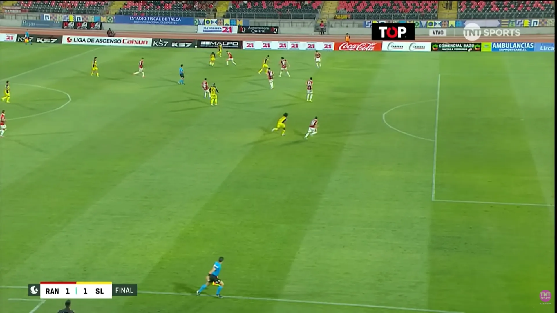 El gran pase-gol de Sergio Vergara a Fabián Pastenes. (Captura TNT Sports).