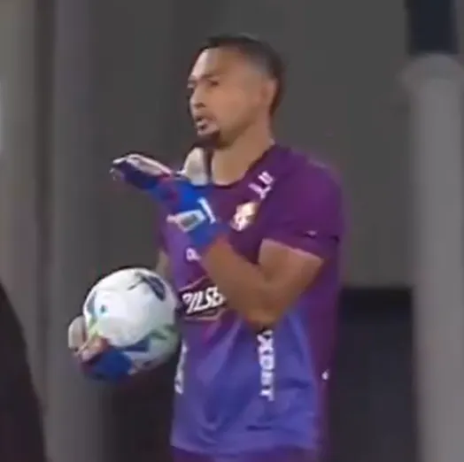 José Contreras y su reacción viral ante Botafogo. (Captura).