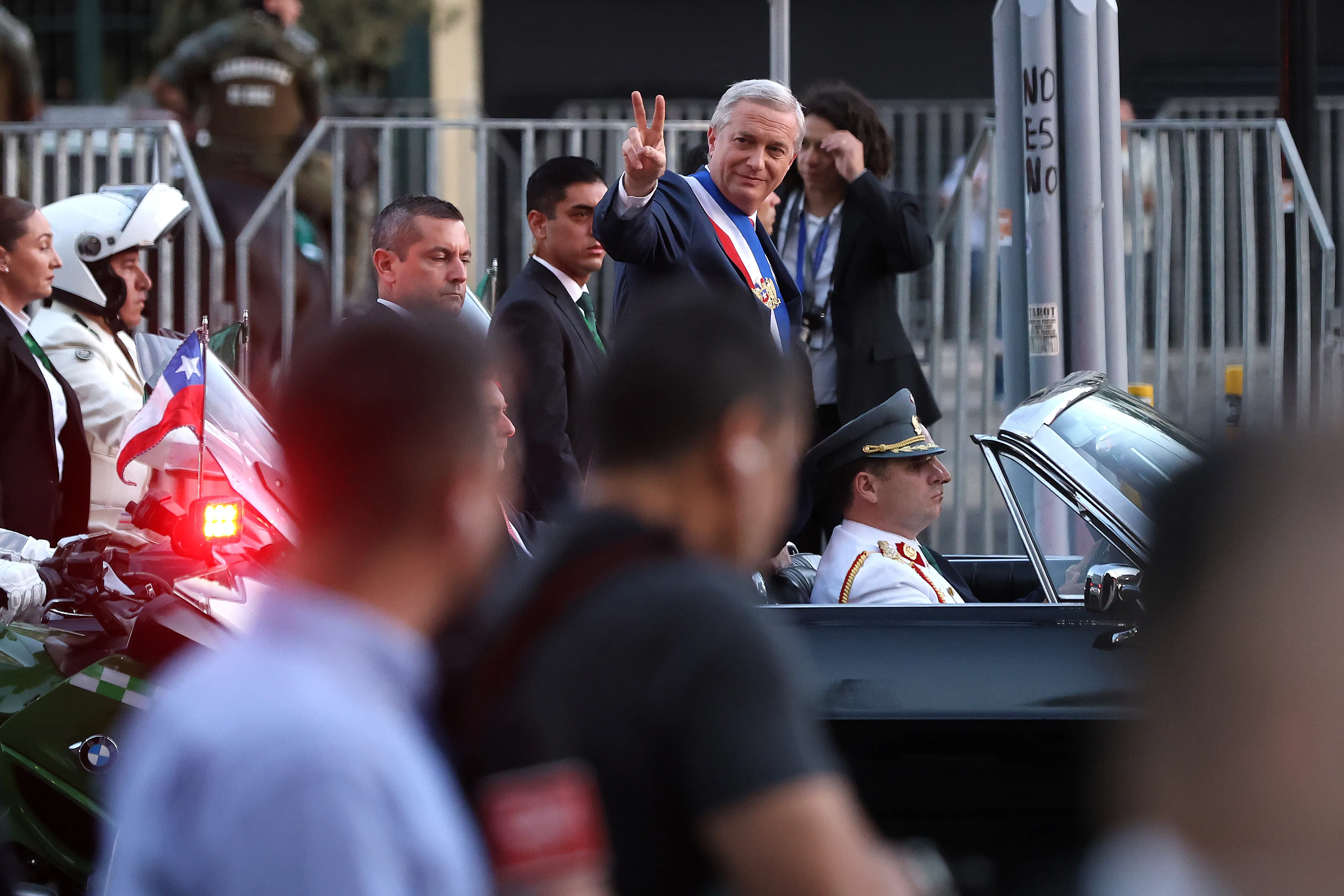 José Antonio Kast, el recién asumido Presidente de Chile, durante el cambio de mando. (Javier Salvo/Aton Chile).