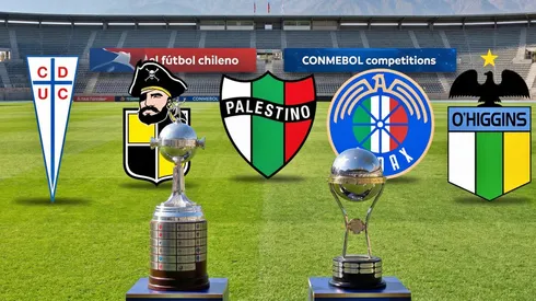 Los cinco equipos del Fútbol Chileno que jugarán copas internacionales.
