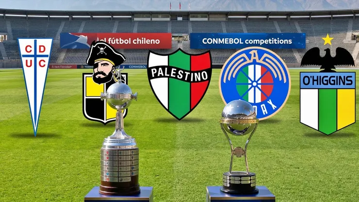 Los cinco equipos del Fútbol Chileno que jugarán copas internacionales.
