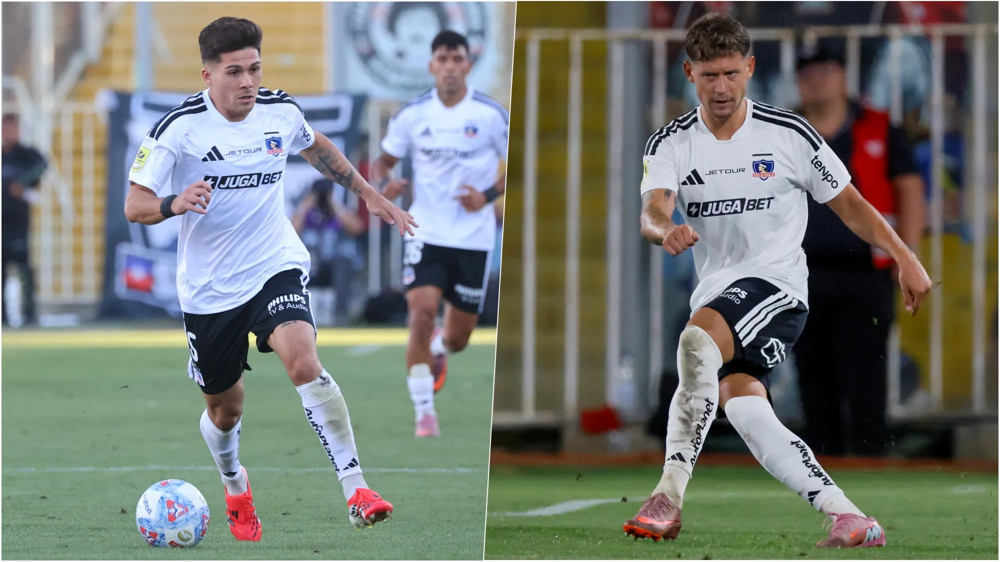 Víctor Felipe Méndez y Joaquín Sosa se ganan los aplausos en Colo Colo. Foto: Photosport.