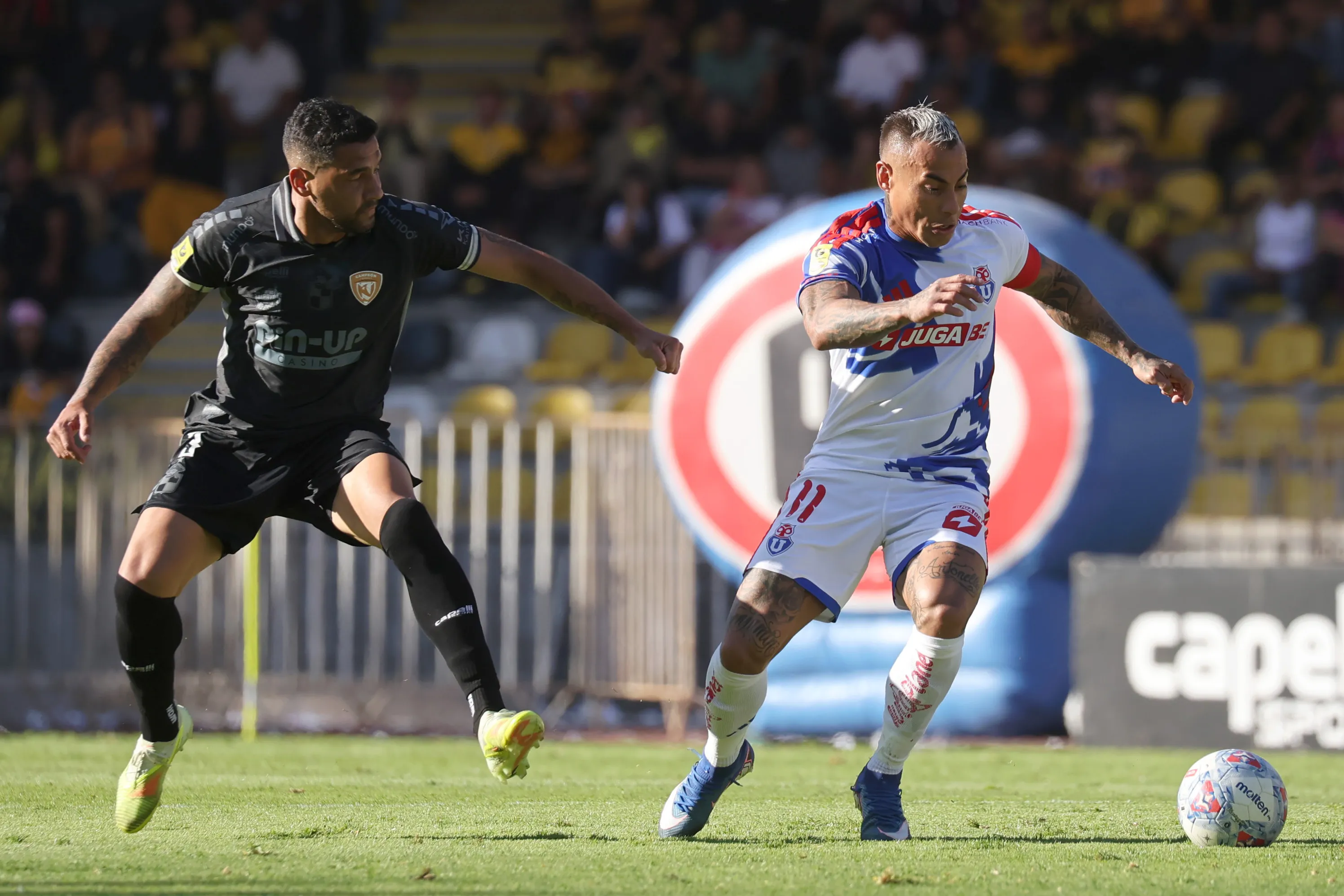 Eduardo Vargas como capitán ante Coquimbo. Imagen: Photosport