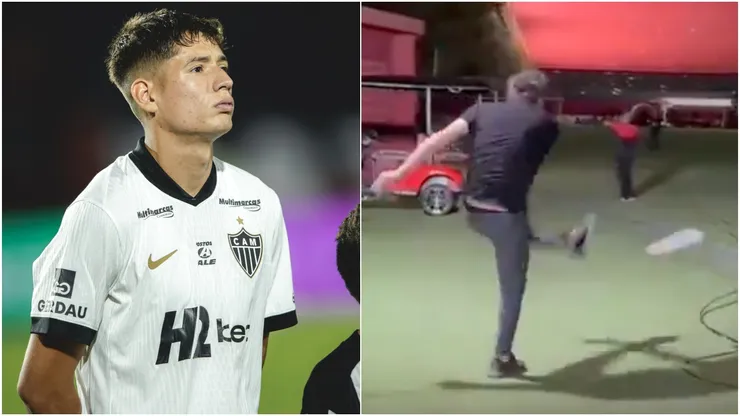 Eduardo Domínguez, DT de Iván Román en Atlético Mineiro, se hizo viral en Brasil.