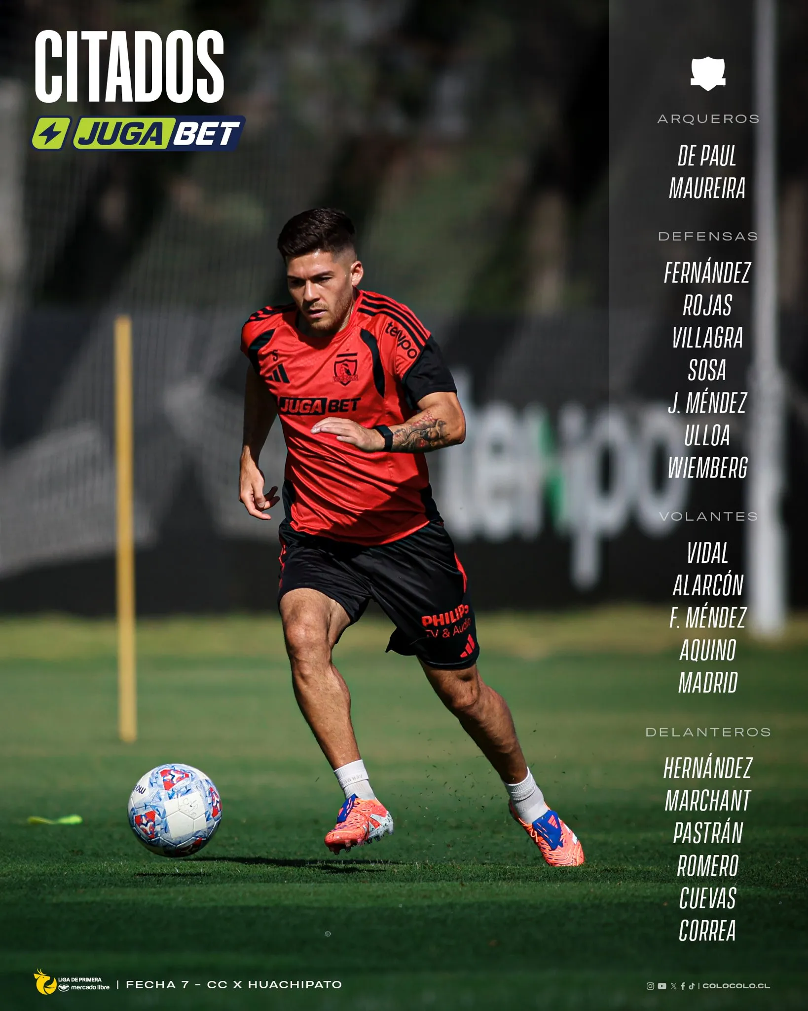 Los citados de Colo Colo.