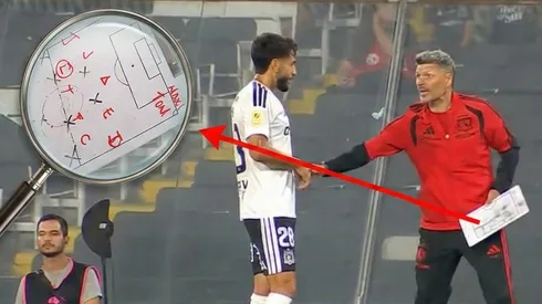 Fernando Ortiz fue sorprendido con una pizarra que rotó por todo su cuerpo técnico.