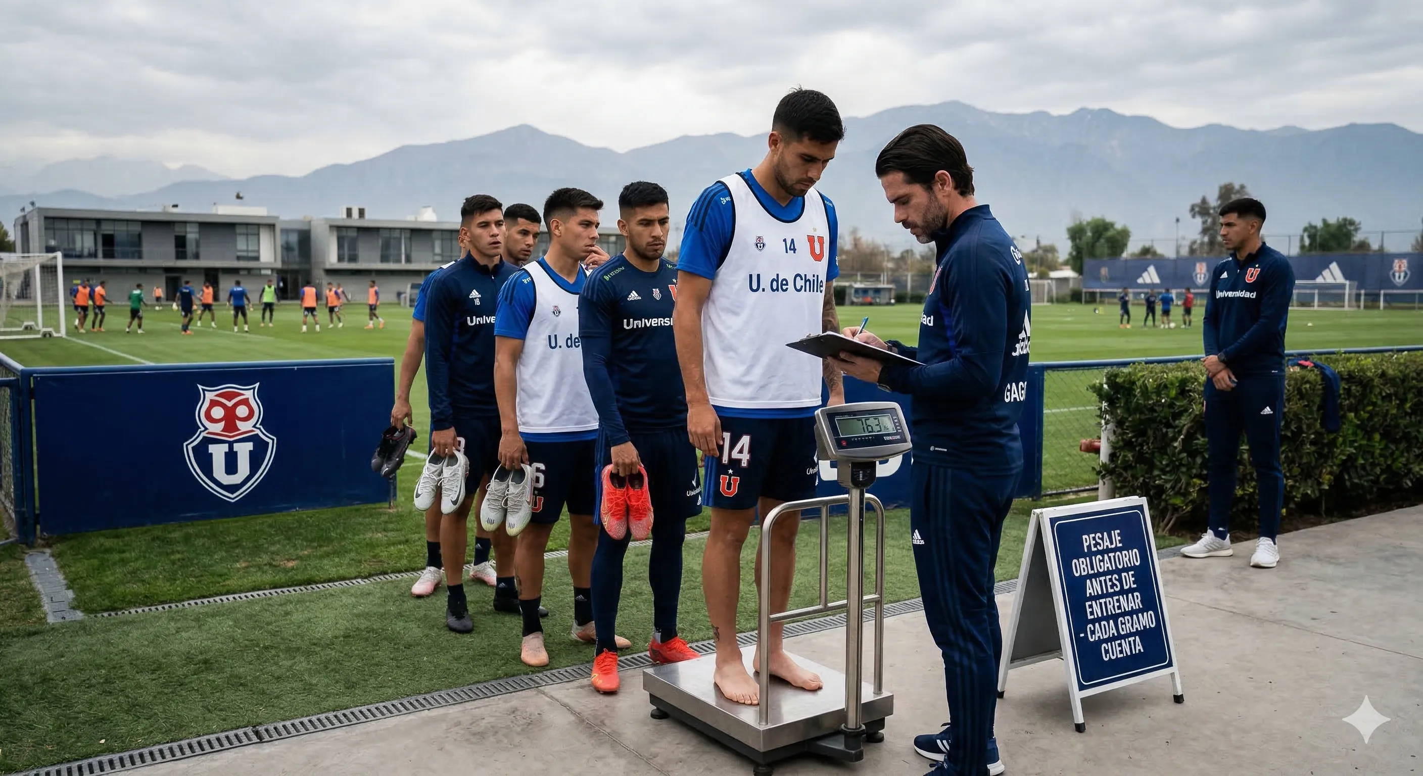 Fernando Gago prepara en lo físico a los jugadores. Foto :Montaje IA