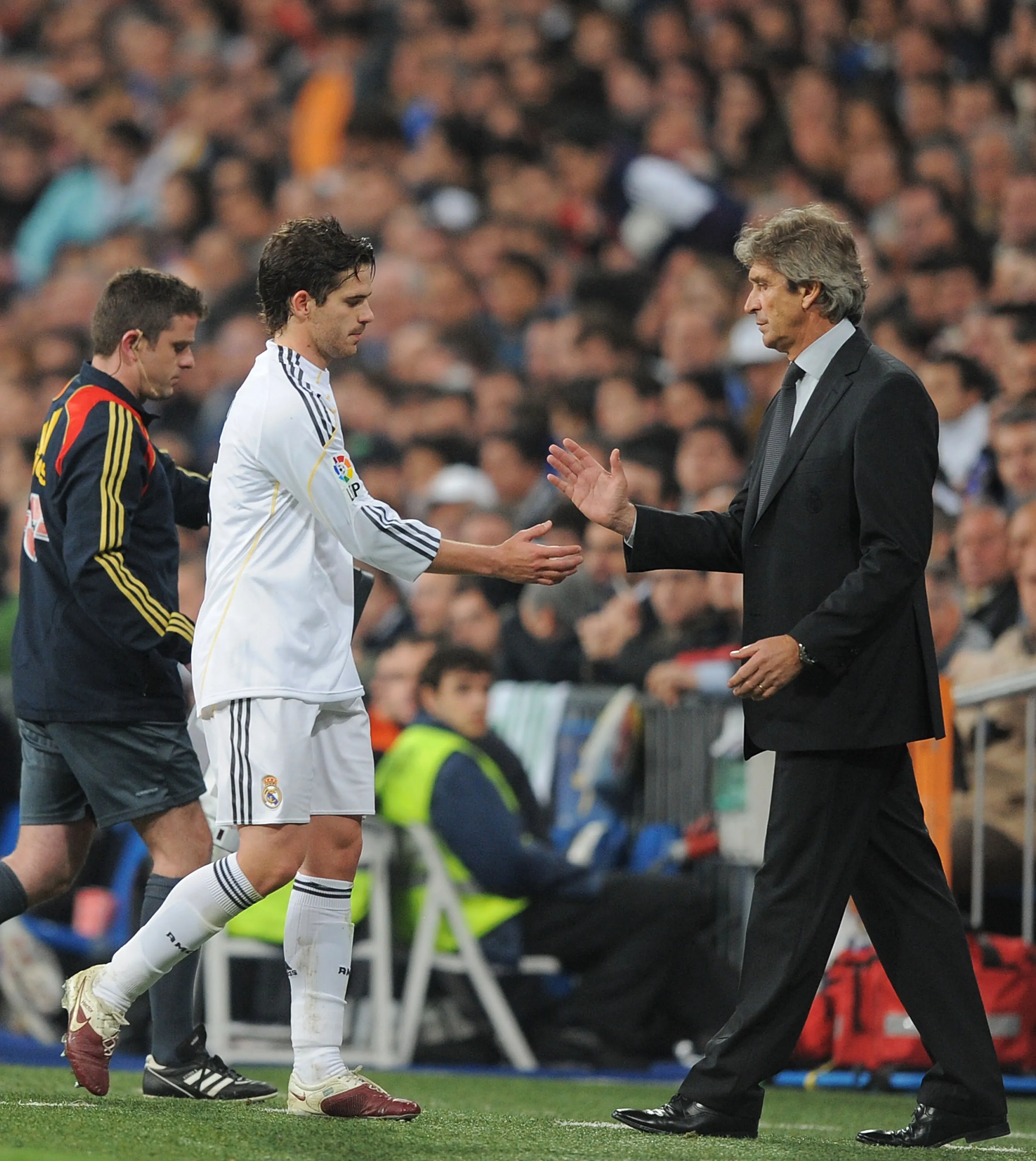 Fernando Gago fue dirigido por Manuel Pellegrini en el Real Madrid. (Denis Doyle/Getty Images).