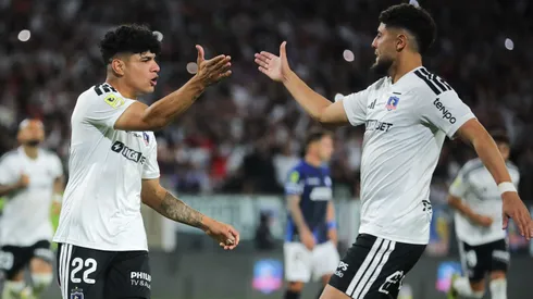 Claudio Aquino festeja su gol contra Huachipato.