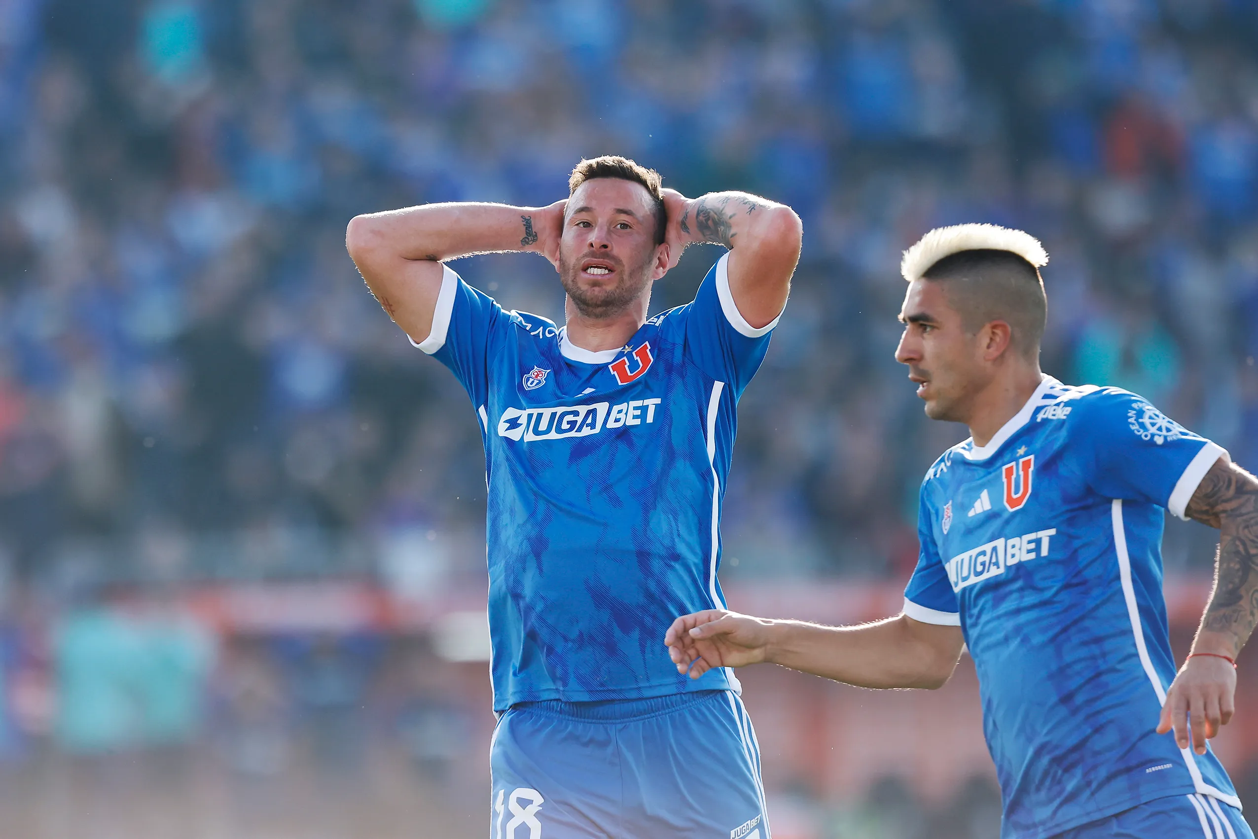 Luciano Pons marcó en su sexto partido jugado por la U. Foto: Pepe Alvujar/Photosport