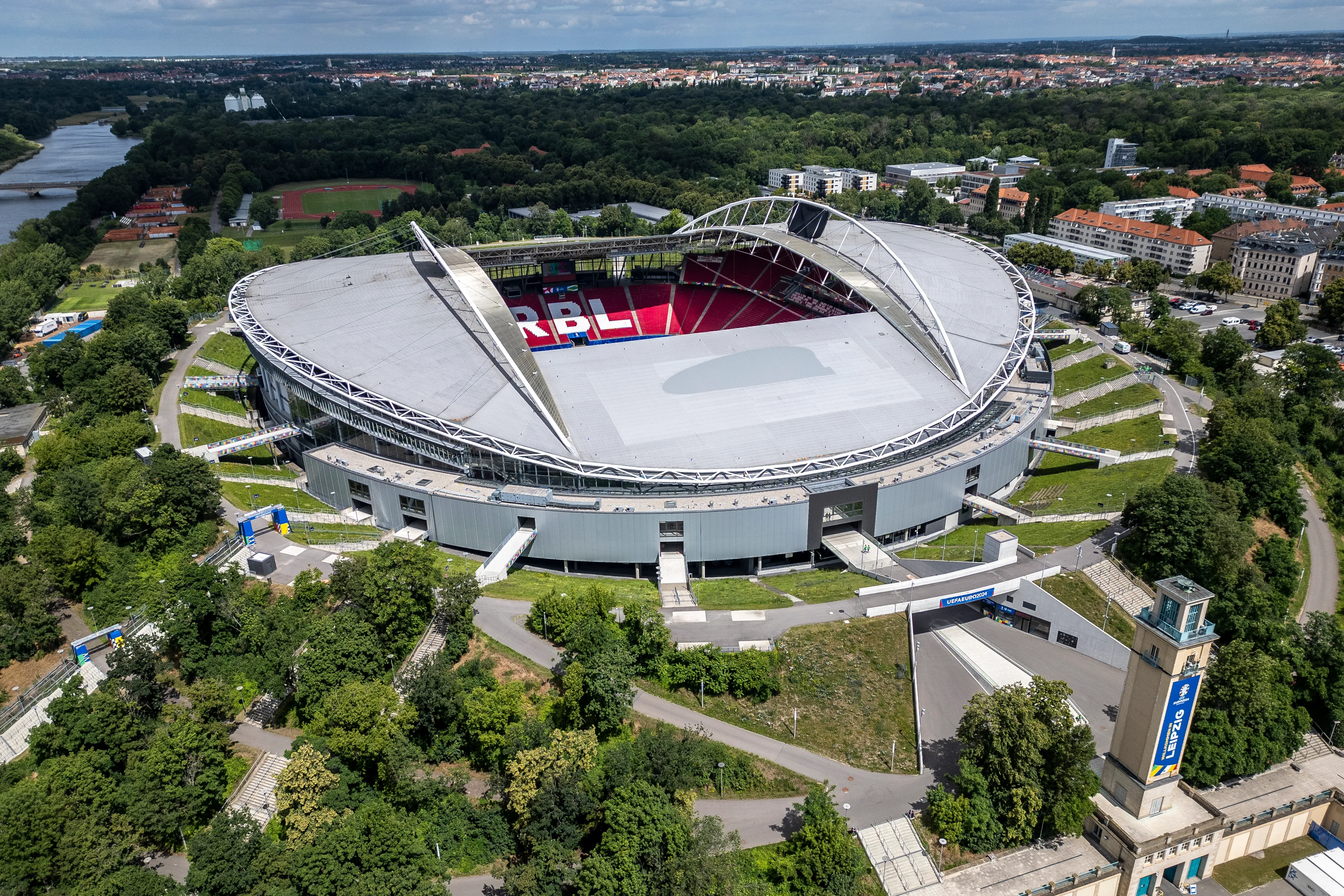 El exterior del RB Arena de Leipzig. (Foto: Maja Hitij/Getty Images)(Photo by Maja Hitij/Getty Images)