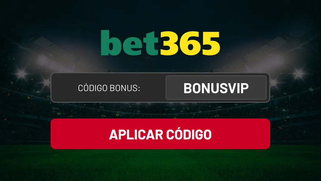 Regístrate en el sitio web de bet365 con el código de bono bet365 BONUSVIP válido hoy.