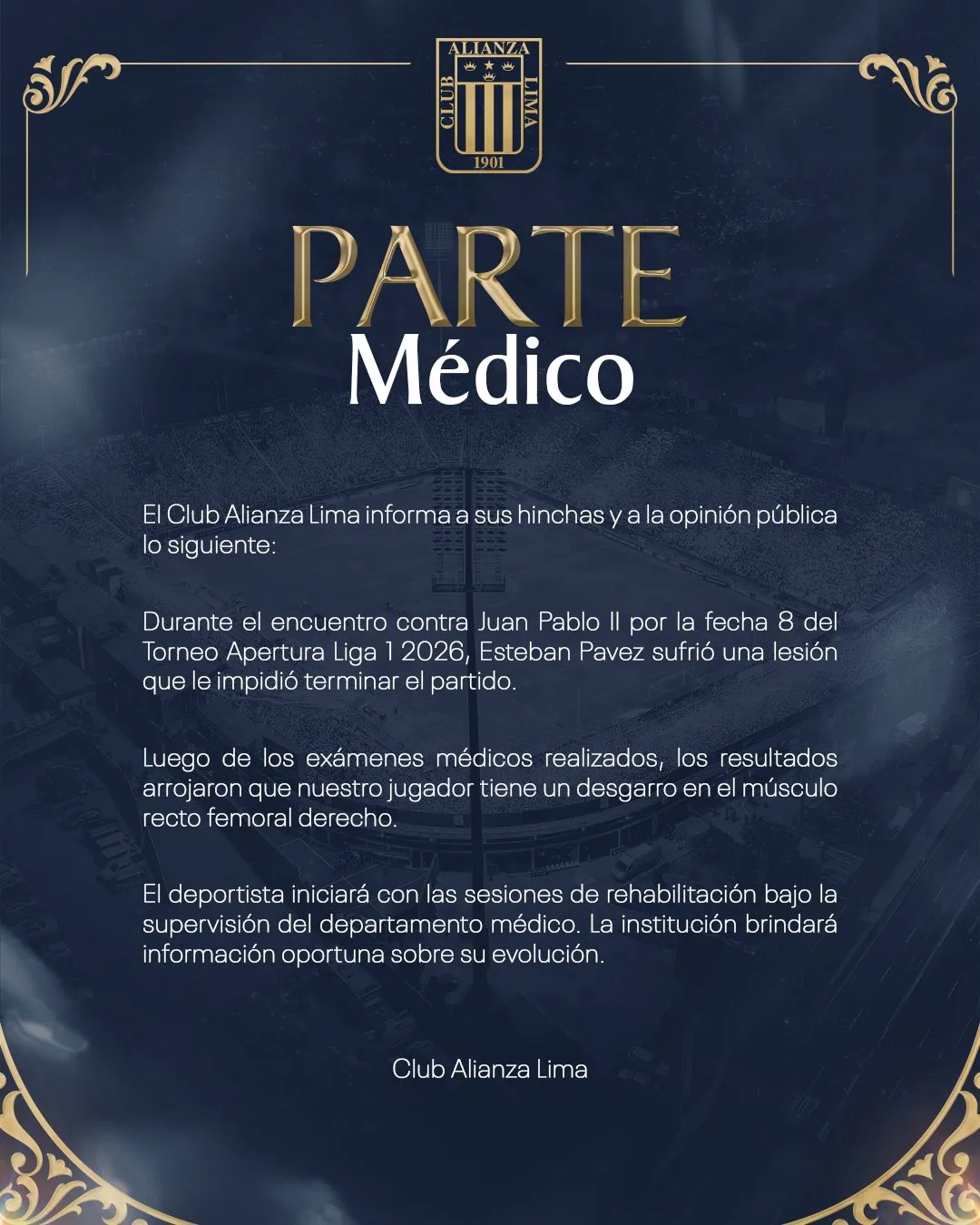 El parte médico de Esteban Pavez