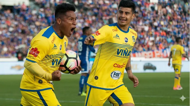 Uno de sus pasos goleadores en el fútbol chileno.