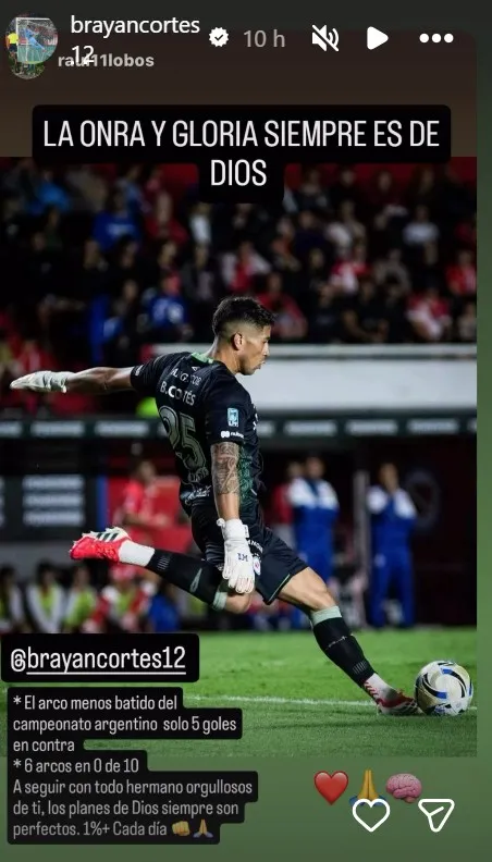 El mensaje de Cortés en sus redes, con un falta de ortografía grande