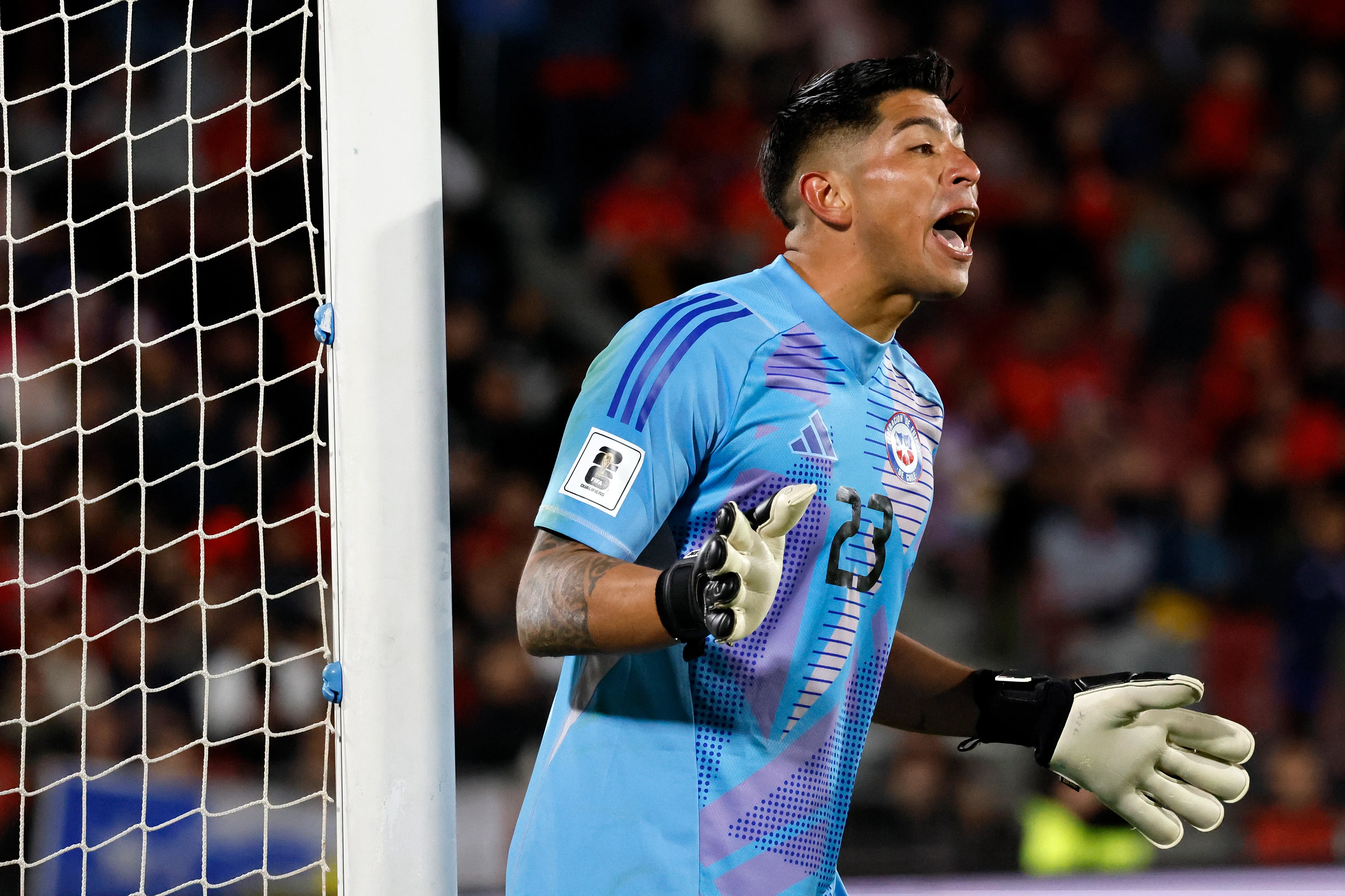 Futbol, Chile vs Ecuador.
Primera rueda, clasificatorias al Mundial 2026.
El arquero de la seleccion chilena Brayan Cortes es fotografiado durante el partido clasificatorio al Mundial 2026 contra Ecuador disputado en el estadio Nacional de Santiago, Chile.
25/03/2025
Andres Pina/Photosport

Football, Chile vs Ecuador.
Round one, 2026 World Cup Qualifiers.
Chile’s player Brayan Cortes is pictured during a 2026 World Cup qualifier match against Ecuador at the National stadium in Santiago, Chile.
25/03/2025
Andres Pina/Photosport