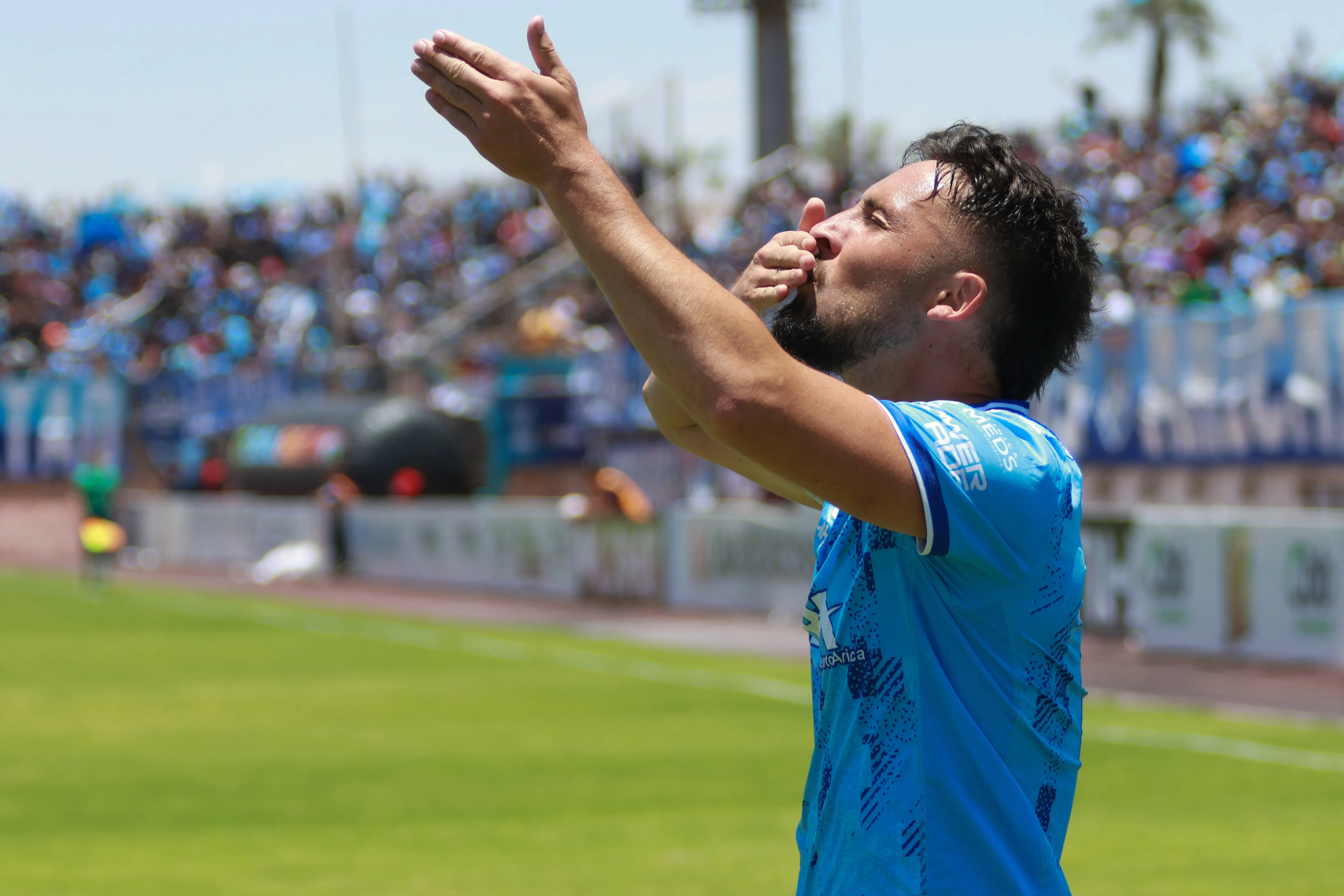 Melivilu se ha acostumbrado a celebrar goles a menudo en San Marcos de Arica. (Andy Manzanares/Photosport).
