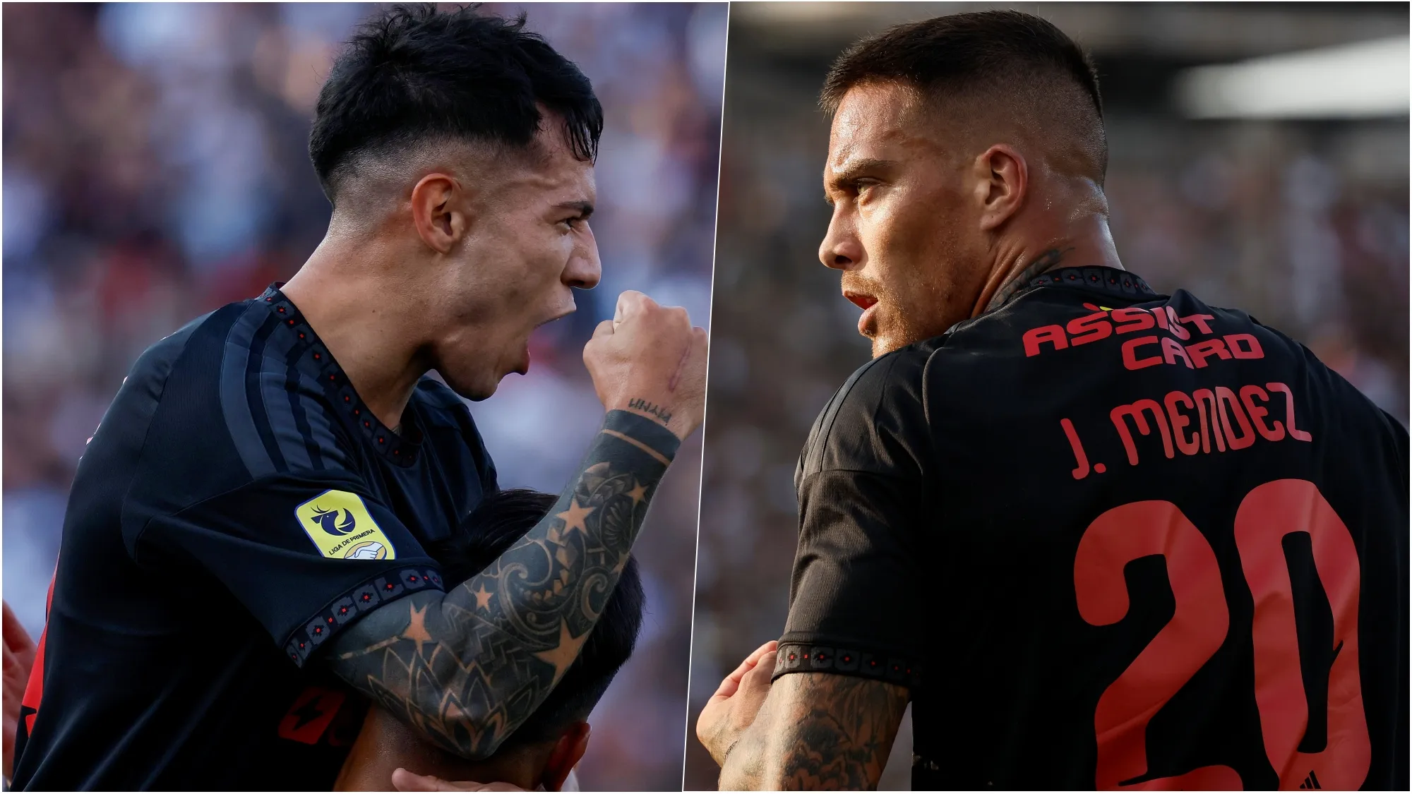 Matías Fernández Cordero y Javier Méndez entrenaron en puestos a los que no están acostumbrados. Foto: Photosport.