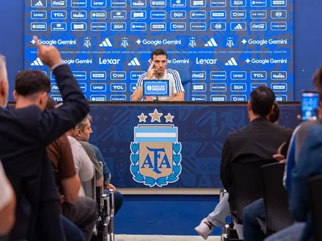 Se paró y se fue: Scaloni termina rueda de prensa entre lágrimas