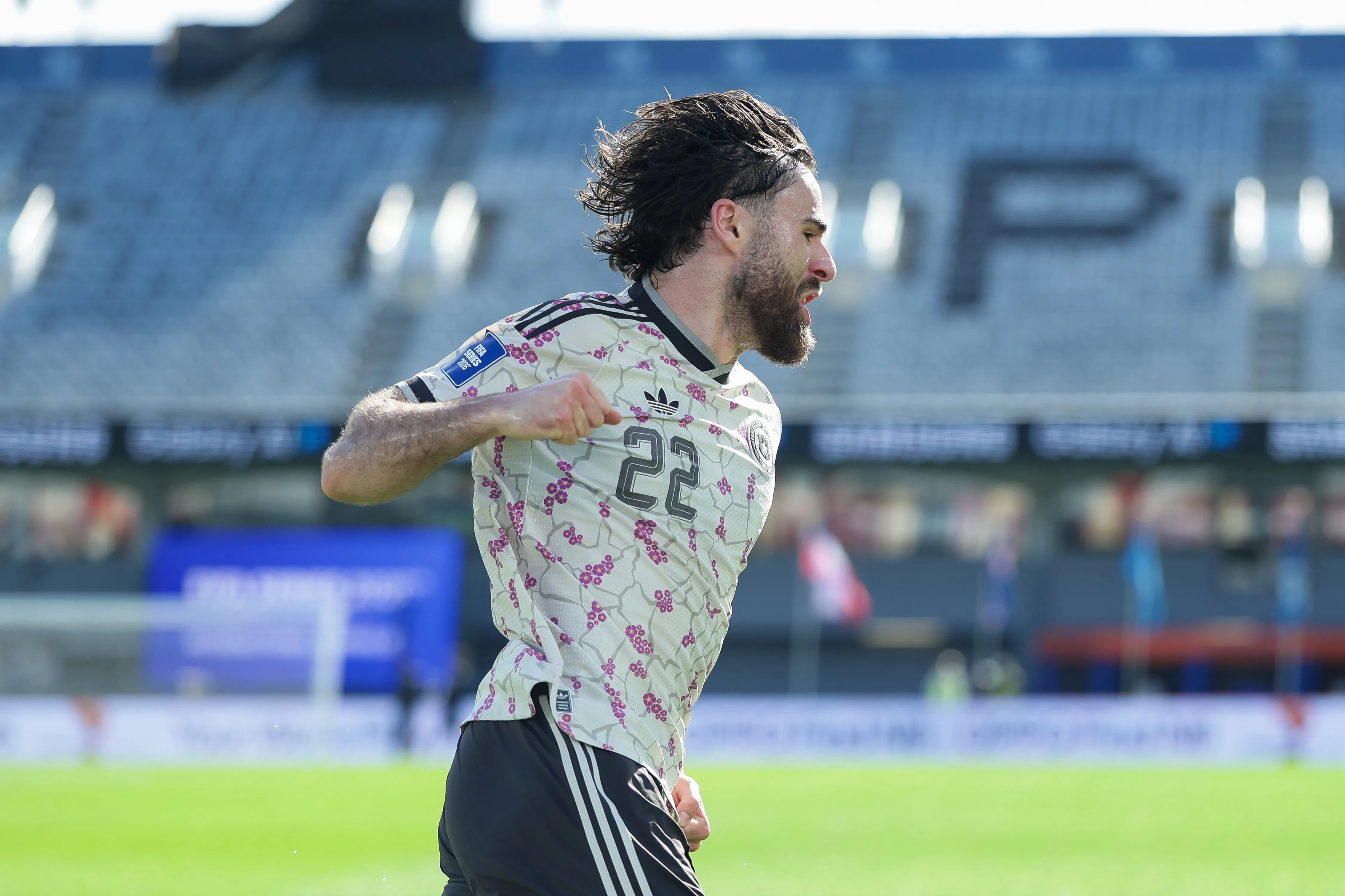 Ben Brereton celebró a Cabo Verde, que jugará el Mundial 2026. (Joshua Devenie / www.photosport.nz).