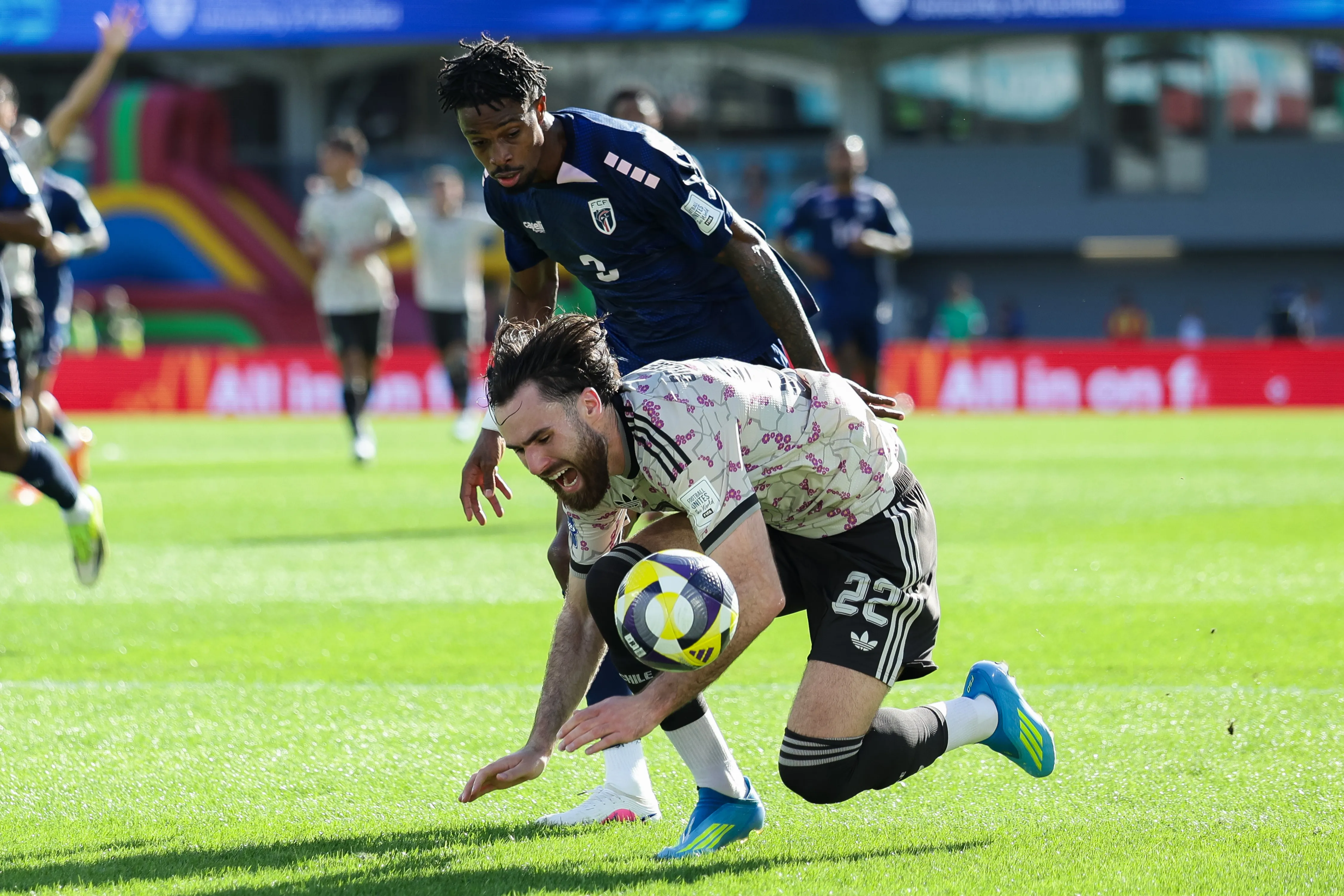 Ben Brereton ante Cabo Verde en el primer amistoso de Chile en Oceanía. (Joshua Devenie / www.photosport.cl).