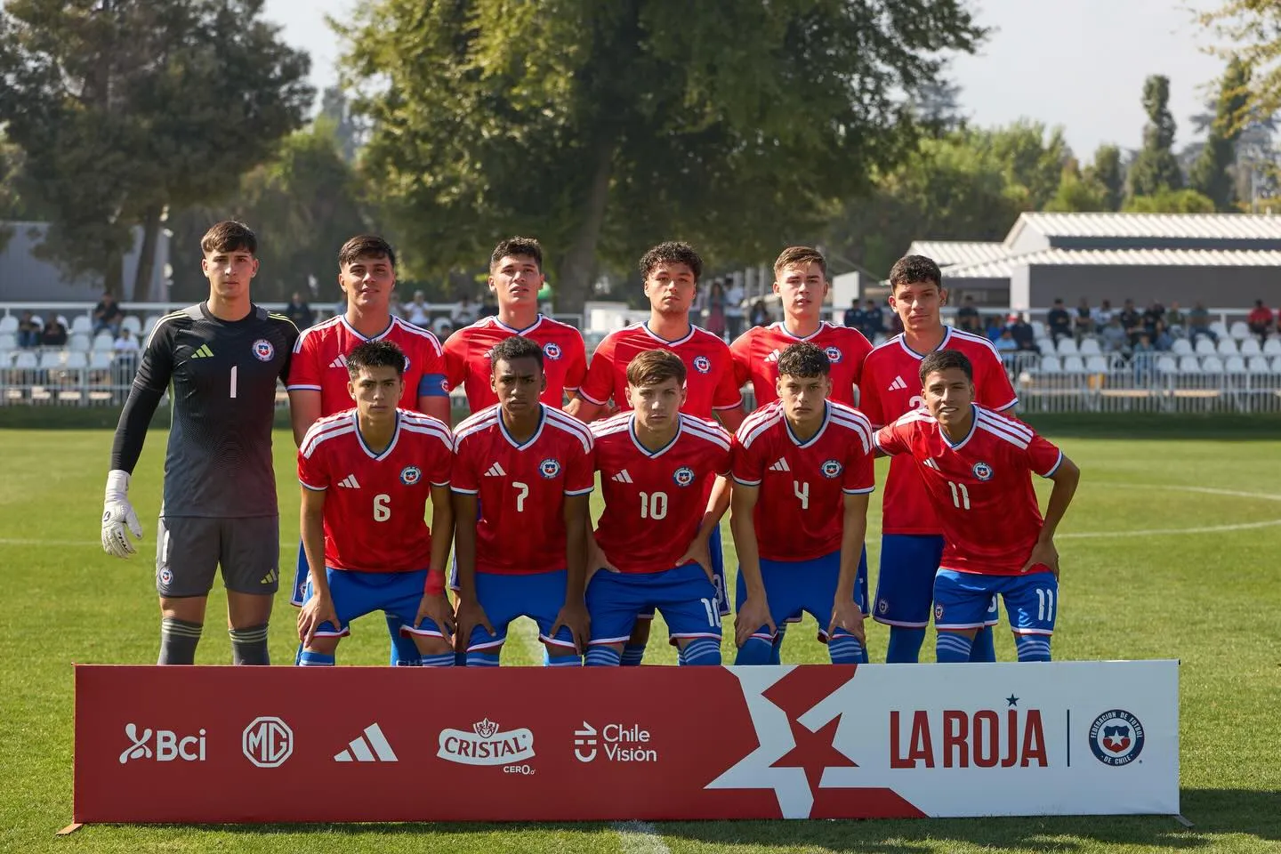 El once inicial de la selección chilena Sub 20 para este 1-1 ante Perú. | Foto: Guillermo Hinzpeter - FFCh.