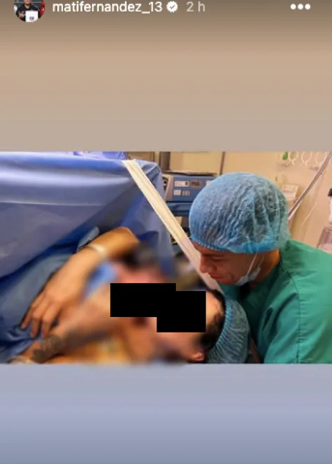 La publicación de Matía Fernández donde anunció el nacimiento de su hijo.