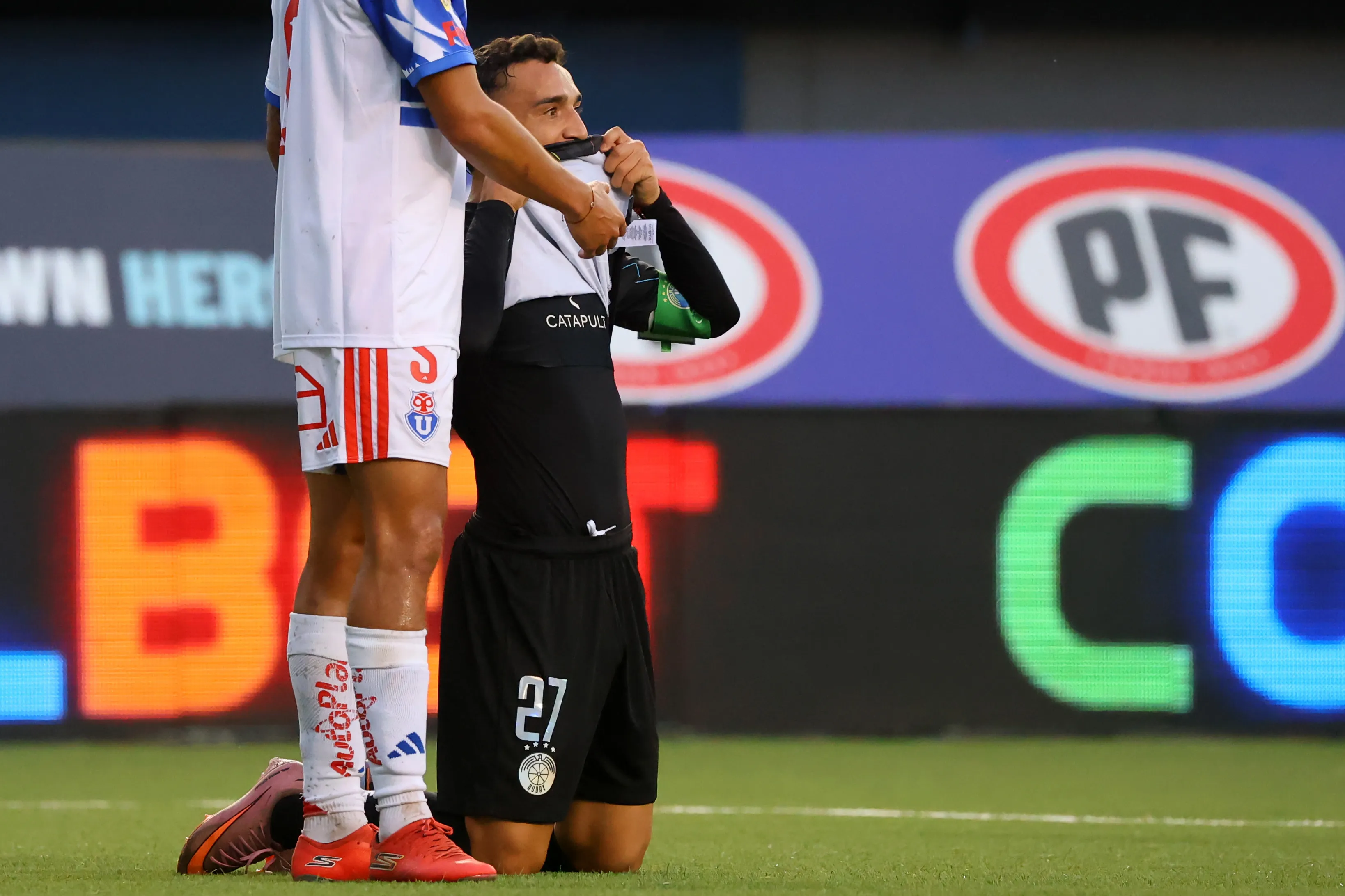Michael Fuentes destacó la contudencia azul en La Florida. (Jonnathan Oyarzun/Photosport).