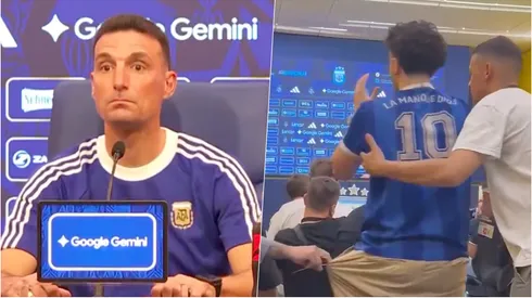 Así fue el momento en que un hincha encara a Scaloni