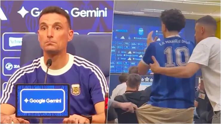 Así fue el momento en que un hincha encara a Scaloni